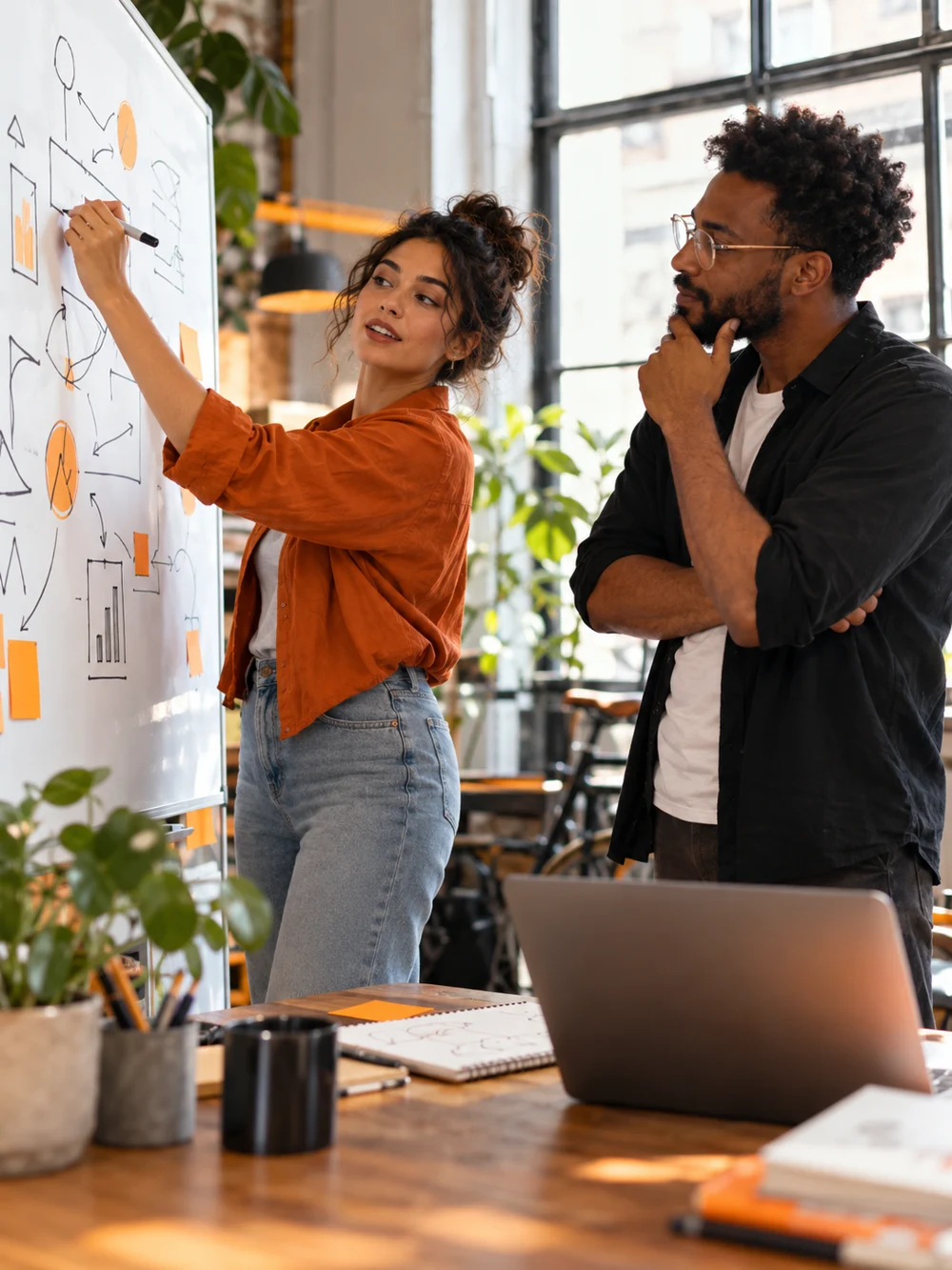 Founders developing an idea together